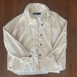 Zara Beige Corduroy Jacket